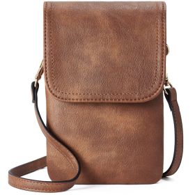Men's PU Leather High-grade Versatile Messenger Bag (Option: Brown)